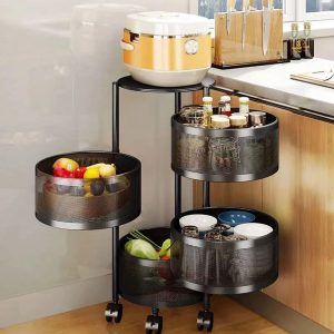 4 Layer 360 degree rotating vegetable shelf