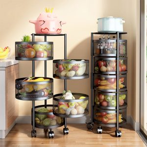 5 Layer 360 degree rotating vegetable shelf