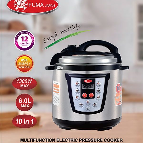 Fuma Japan 10in1 6L Electric Multifunction Pressure Cooker FJ-EPC-6L