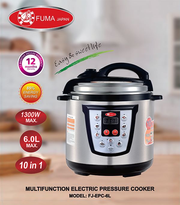 Fuma Japan 10in1 6L Electric Multifunction Pressure Cooker FJ-EPC-6L