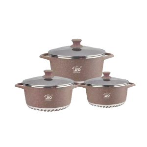 Jio Marble Coating Cookware Set -6 Pcs