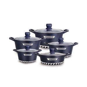 Uakeen Marble Coating Cookware Set -10 Pcs- VK-350