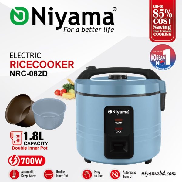 Niyama NRC-082D Electric Rice Cooker 1.8L – 700W Energy Saving Multi-Cooker