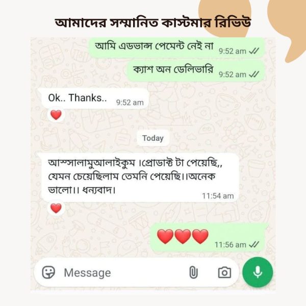 আমাদের সম্মানিত কাস্টমার রিভিউ